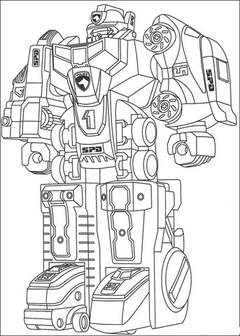 Ranger Transformer Coloring Page